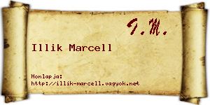 Illik Marcell névjegykártya